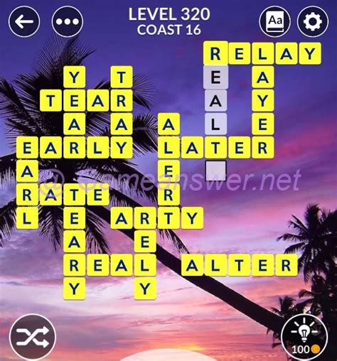Wordscapes Level 320 Answers [ + Bonus Words ] .
